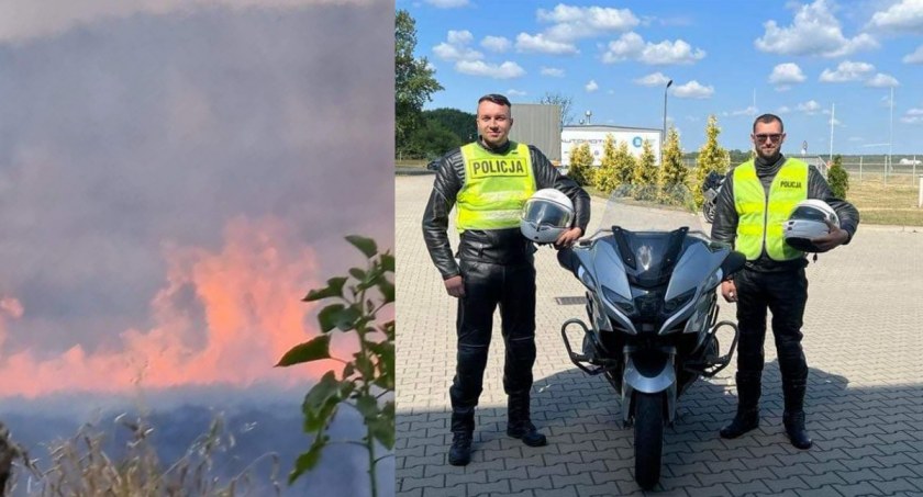 Na zdjęciu Mł. asp. Dawid Kaszubski i mł. asp. Maciej Korzeniewski / Zdjęcia policja Aleksandrów Kujawski