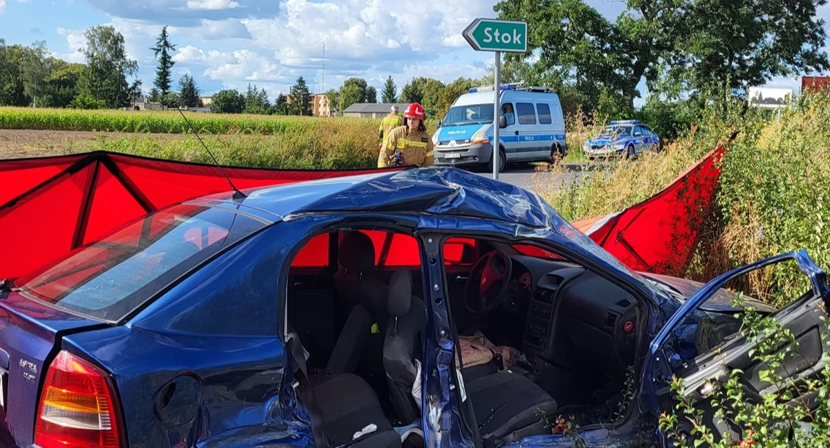 Wypadki drogowe, Tragiczny wypadek powiecie włocławskim [ZDJĘCIA] - zdjęcie, fotografia