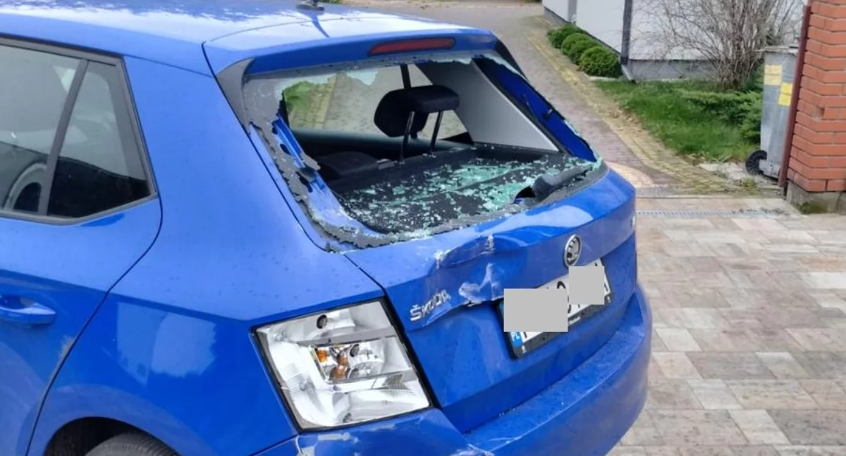 Policja - komunikaty policyjne, Cofając autem uderzył ciężarówkę - zdjęcie, fotografia