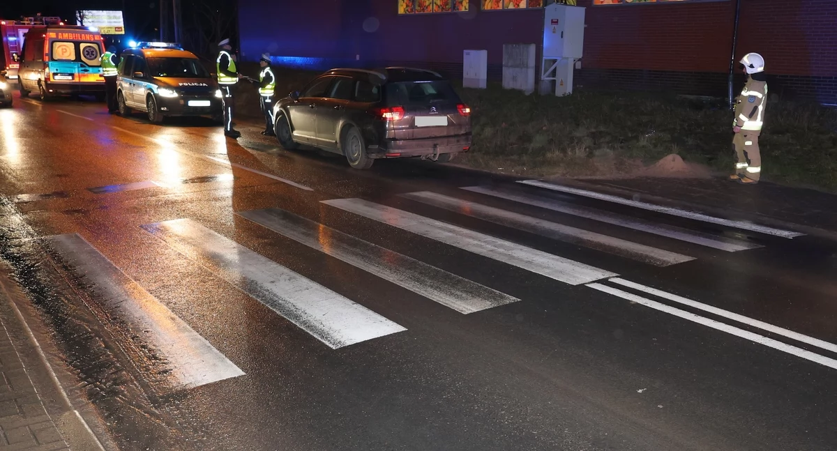 Policja - komunikaty policyjne, latka potrącona przejściu pieszych regionie - zdjęcie, fotografia