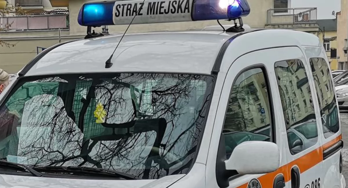 Straż Miejska, Zatrzymany gorącym uczynku! Strażnicy miejscy udaremnili kradzież stacji paliw Włocławku - zdjęcie, fotografia