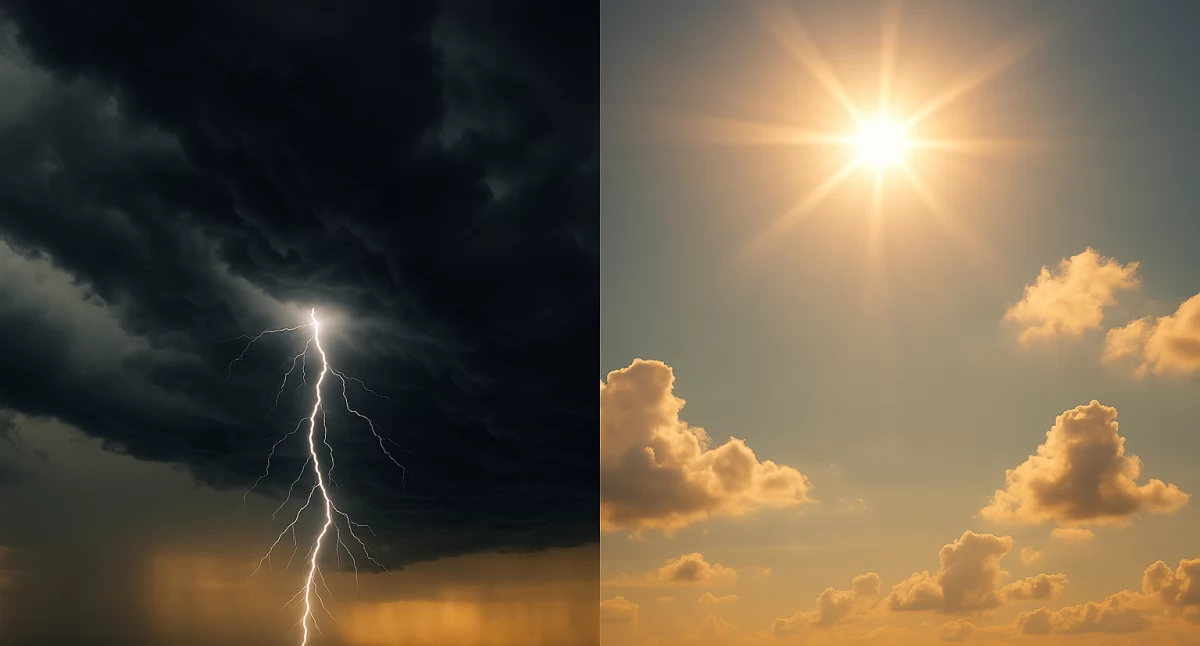 Pogoda, Groźna burza nadciąga Włocławek ostrzega przed gwałtowną pogodą upałami regionie - zdjęcie, fotografia