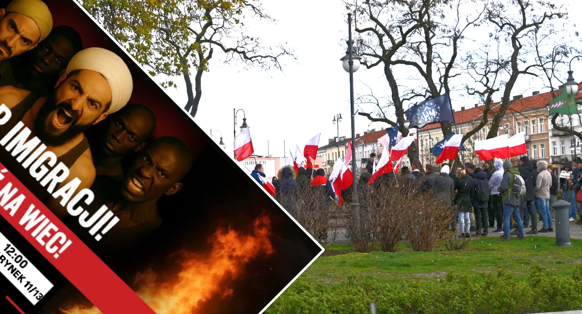 Komunikaty, Protest Imigracji Włocławku Konfederacja organizuje akcję przed Urzędem Miasta - zdjęcie, fotografia