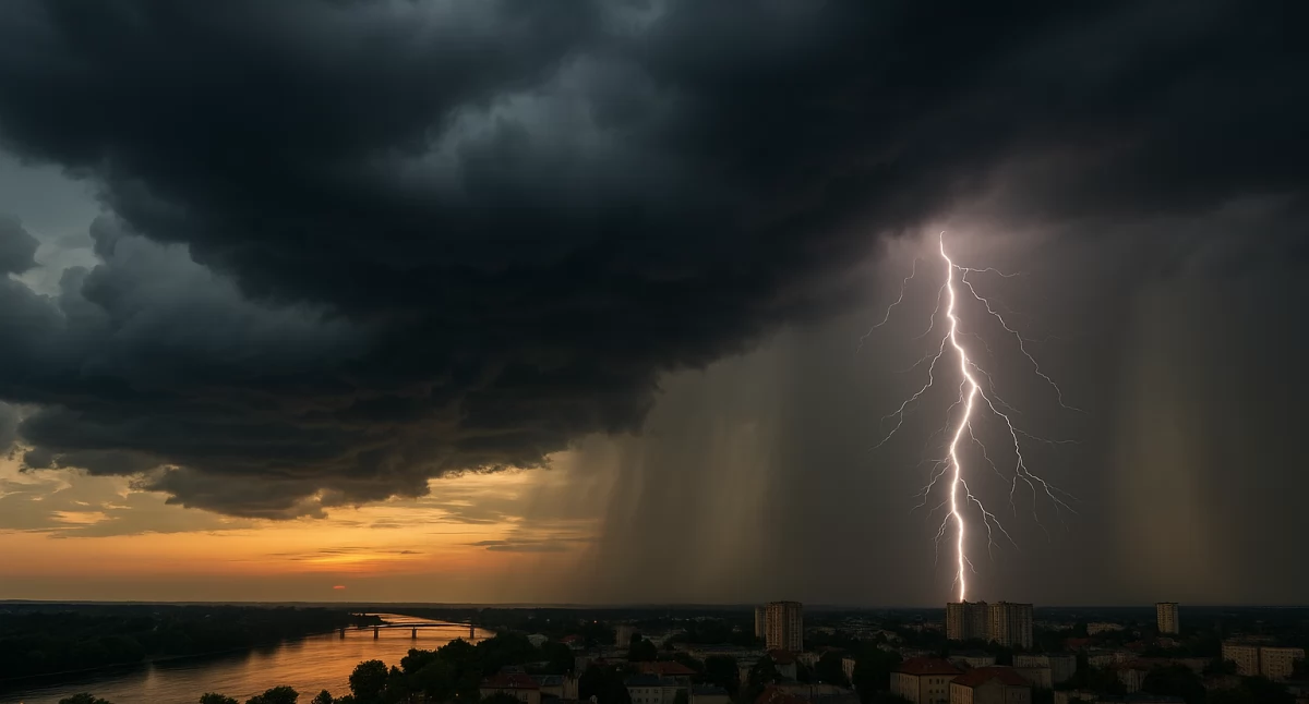 Pogoda, Burza Włocławku ostrzeżenie Możliwe intensywne opady - zdjęcie, fotografia