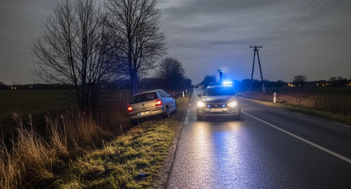 Wypadki drogowe, Pijany kierowca wjechał Miał prawie promile - zdjęcie, fotografia
