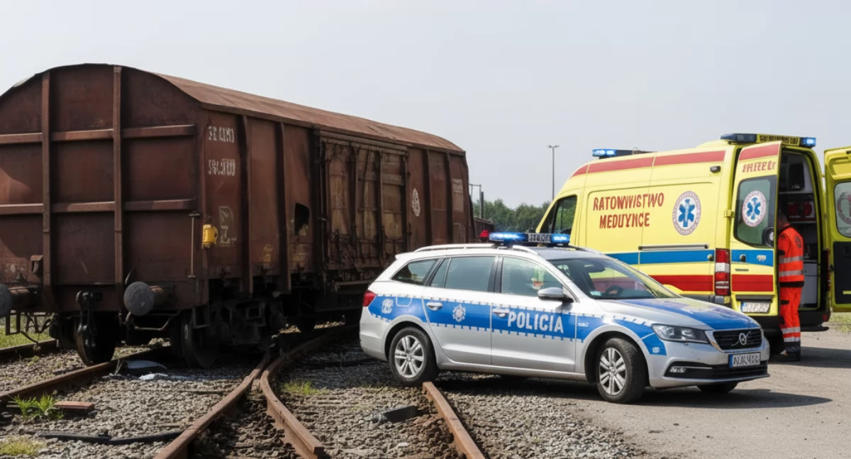 Komunikaty, Wypadek Zakładzie Transportu Kolejowego Włocławku - zdjęcie, fotografia