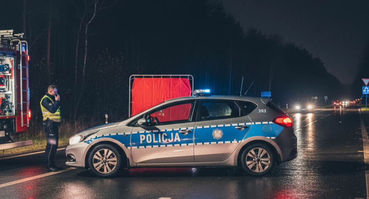 Wypadki drogowe, Tragedia między Włocławkiem Kowalem Osobówka uderzyła ciężarówkę - zdjęcie, fotografia