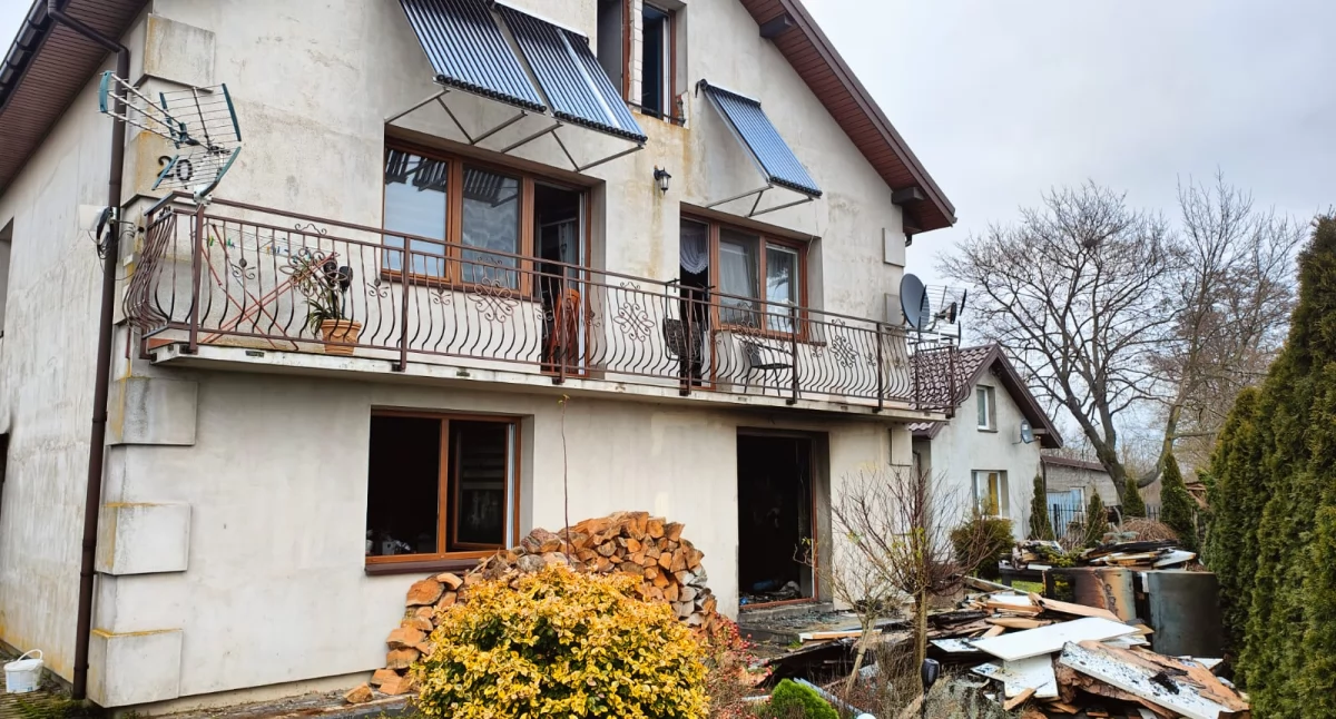 Pożary interwencje straży , Pożar powiecie włocławskim Mieszkańców ewakuowano zastępów straży akcji - zdjęcie, fotografia