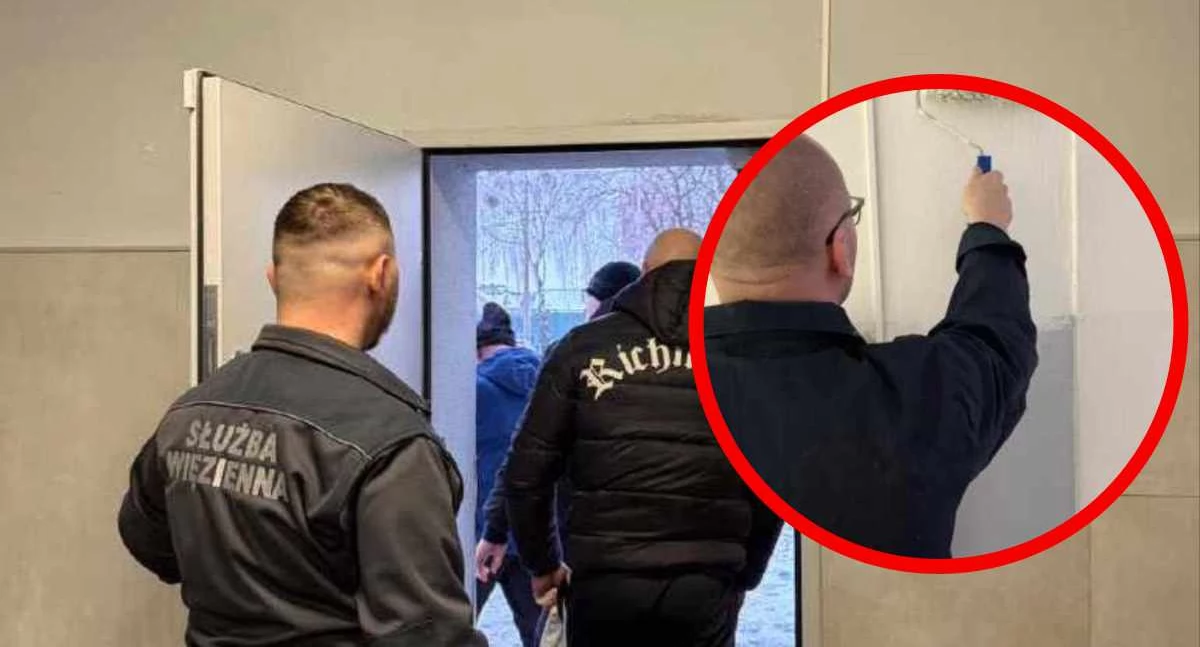 Komunikaty, Osadzeni Zakładu Karnego Włocławku odświeżają lekcyjne - zdjęcie, fotografia