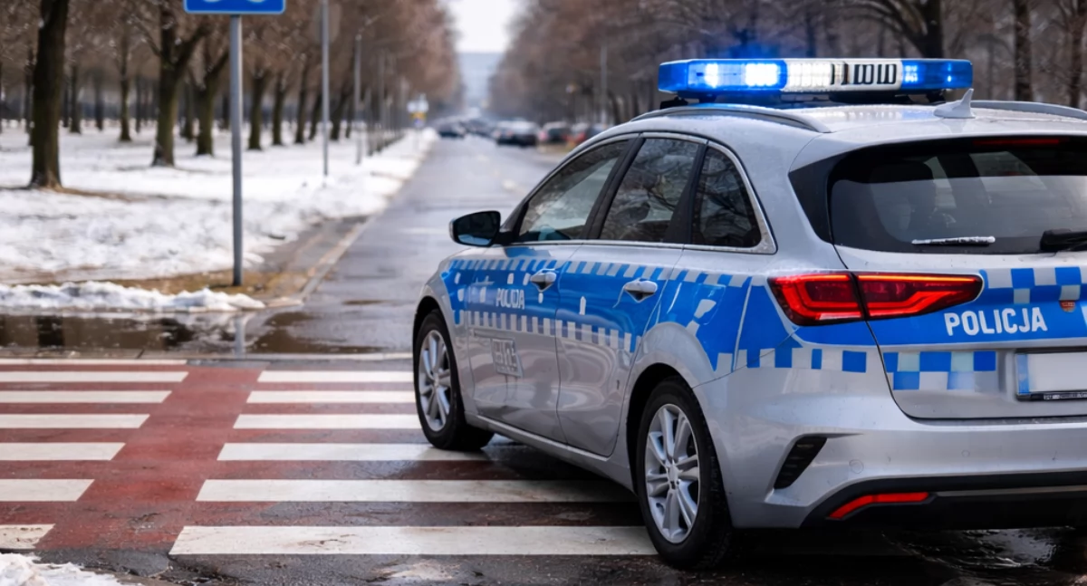 Wypadki drogowe, Potrącenie rowerzysty przejeździe rowerów Włocławku - zdjęcie, fotografia