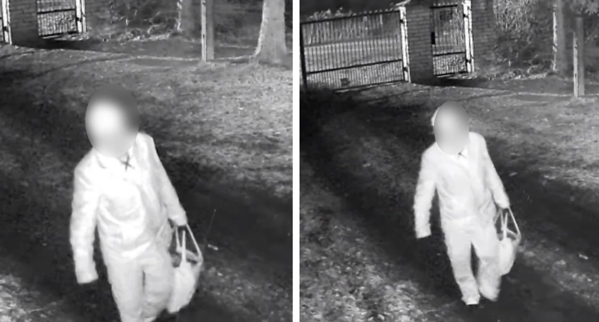 Komunikaty, Nocne wejście posesję Włocławkiem Światło spłoszyło intruza - zdjęcie, fotografia