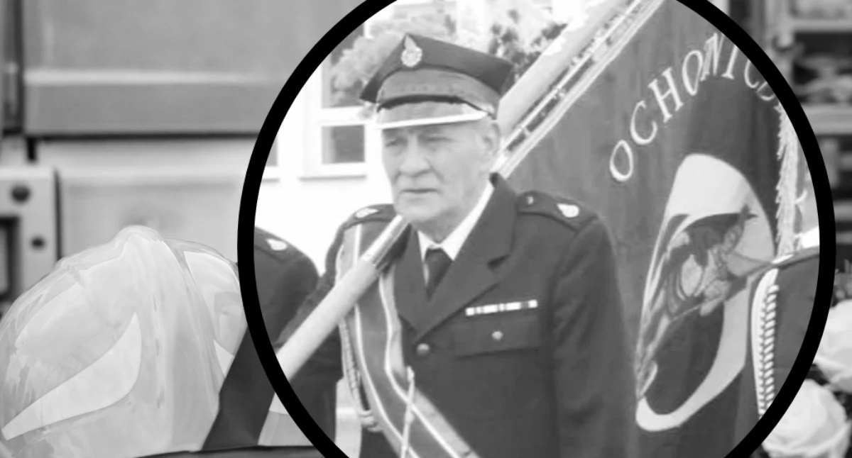 Ludzie_, Chodecz żegna swojego druha Andrzej Gajewski zostanie pamięci strażaków - zdjęcie, fotografia