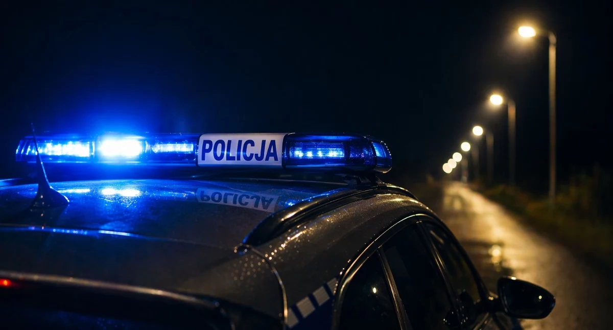 Wypadki drogowe, latek stracił panowanie autem Volkswagen zawisł balocie słomy - zdjęcie, fotografia