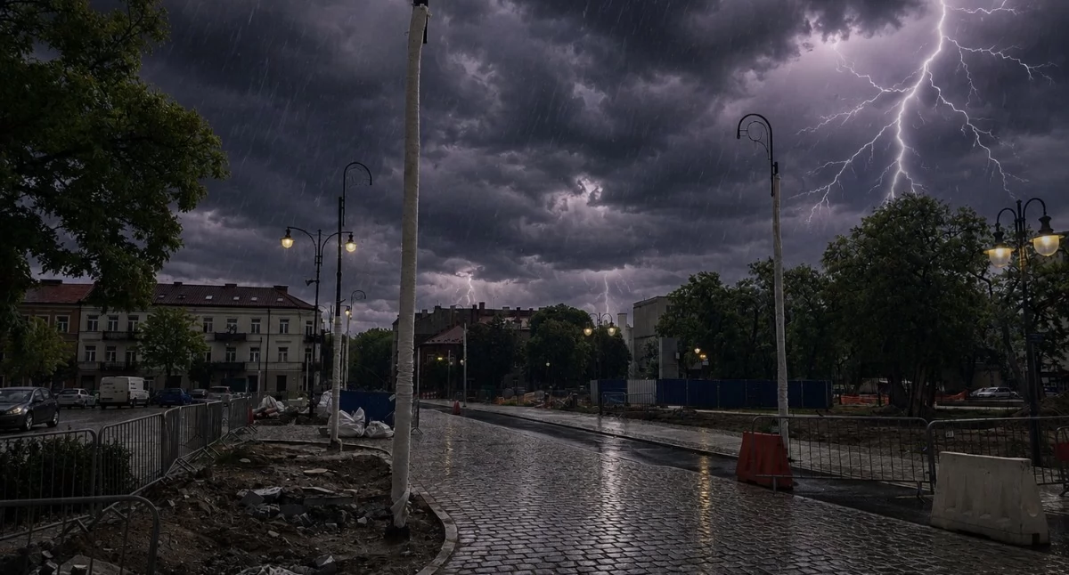 Pogoda, Ostrzeżenie IMGW! Groźne burze ulewami silnym wiatrem Włocławkiem okolicą - zdjęcie, fotografia
