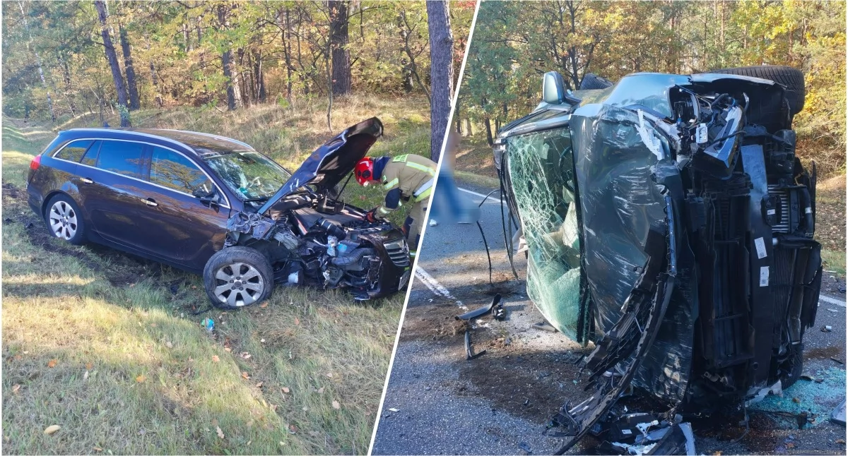 Wypadki drogowe, Wypadek Włocławkiem osoby szpitalu noworodek Droga zablokowana - zdjęcie, fotografia