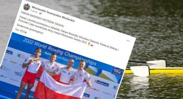 Włocławianin Fabian Barański Mistrzem Świata w czwórce podwójnej w wioślarstwie [VIDEO]