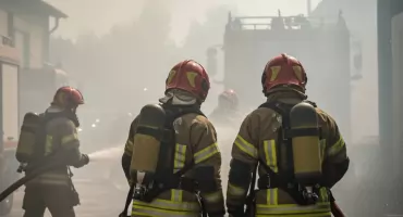 Pożar przy targowisku we Włocławku. Silny dym nad osiedlem Południe