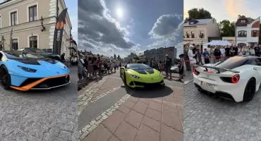 Supersamochody we Włocławku 2025 – Lamborghini, Ferrari i McLaren na Starym Rynku