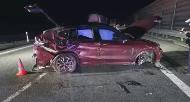 BMW rozbite na A1 w Gminie Lubanie. Interweniowały służby