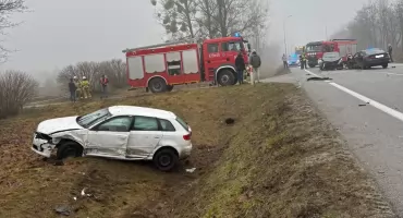 Zderzenie czterech pojazdów w regionie