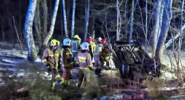 Wypadek pod Włocławkiem. Samochód wypadł z drogi na DK 62