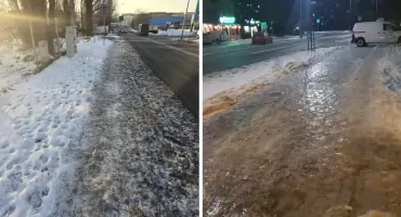 Śliskie chodniki we Włocławku znów rozgrzały komentarze. Ratusz zabiera głos