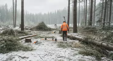 Wypadek podczas prac leśnych w regionie