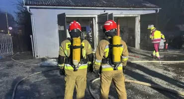 Pożar w Lubieniu Kujawskim. Cztery zastępy w akcji, utrudnienia na DK91