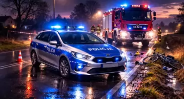 Śmiertelny wypadek w miejscowości Lubraniec-Parcele. 58-letni rowerzysta zginął na miejscu