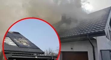 Groźny pożar w Dobrem w powiecie radziejowskim. Dach w ogniu