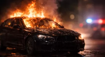 Spłonęły BMW i Renault, policja szuka świadków podpalenia