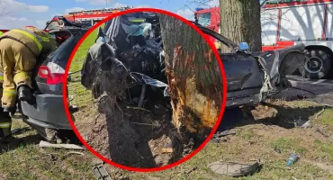 Tragedia w regionie. BMW uderzyło w drzewo. Nie żyje jedna osoba