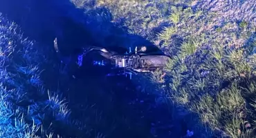 Wypadek regionie. Motocyklista wpadł do rowu