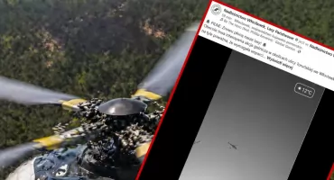 Pożar lasu w okolicy Toruńskiej we Włocławku. Do akcji ruszył śmigłowiec