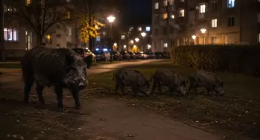 Nocne wizyty dzików we Włocławku coraz bardziej uciążliwe