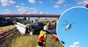 Jechali na morderczą wpinaczkę na Śnieżnik. Strażacy z OSP Szpetal Górny jako pierwsi ruszyli do ofiar wypadku na A1