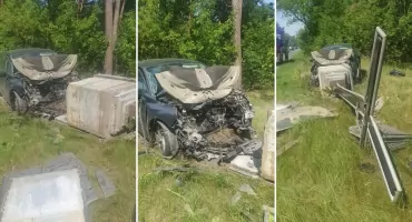 Wypadek na DK91 między Włocławkiem a Kowalem. Samochód uderzył w przydrożną figurkę