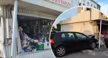 Volkswagen uderzył w sklep w Lubieniu Kujawskim. Policja już wie, co się stało