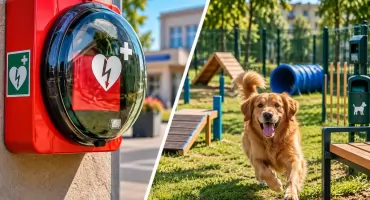 Dwa projekty i jeden głos. Mieszkańcy Lubrańca zdecydują: defibrylatory AED czy Park Czterech Łap?
