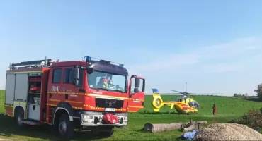 Mężczyzna spadł z wysokości. Na miejsce wezwano śmigłowiec LPR